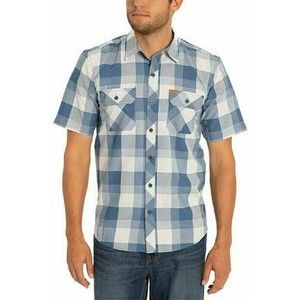 Orvis Mens UPF 30+ Short Sleeve Tech Shirt Captain Blue Check Size XXL